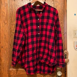 Gap Boyfriend Fit Plaid Shirt